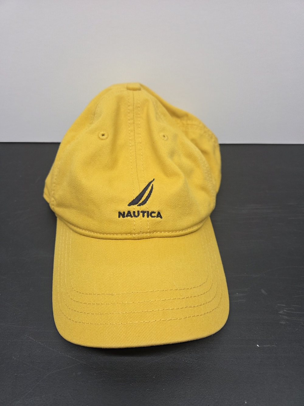 Nautica Yellow Ball Cap Nautical Preppy 90s Vintage Coastal Casual